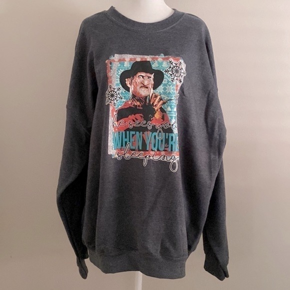 NWT Freddy Krueger holiday sweatshirt - Picture 1 of 6
